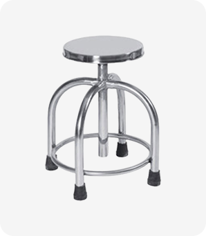 Four Leg Revolving Stool With SS Top