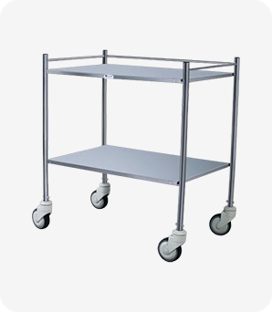 Fully SS Two Shelf Instrument Trolley